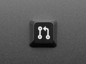 Etched Glow-Through Keycap with Pull Request Logo