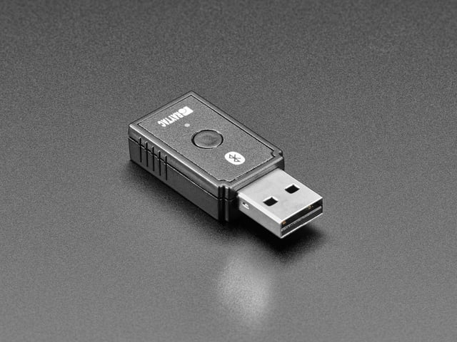 Angled shot of Bluetooth USB key.