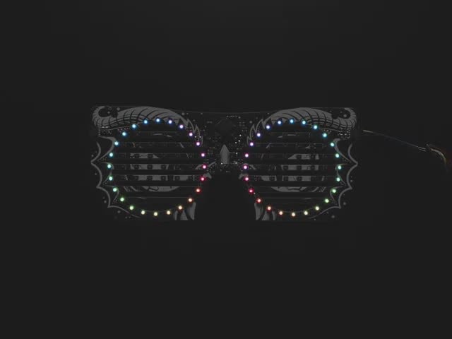 Adafruit LED Glasses Front Panel - 116 RGB LEDs with I2C Driver
