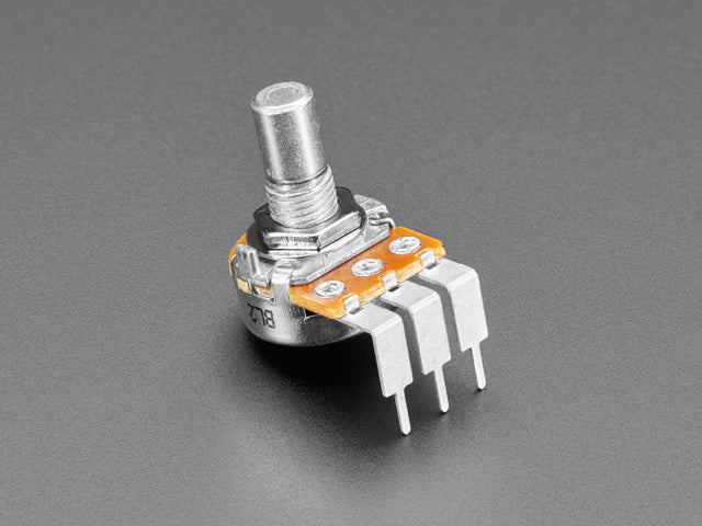 Angled shot of rotary potentiometer.