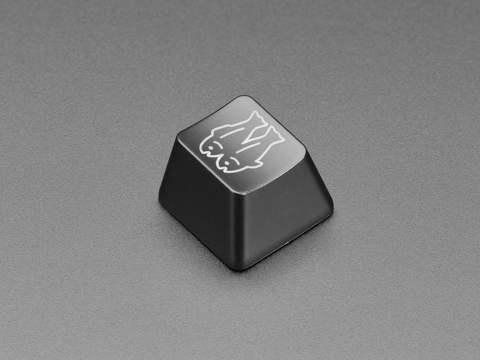 Etched Glow-Through Keycap with Glitch Logo