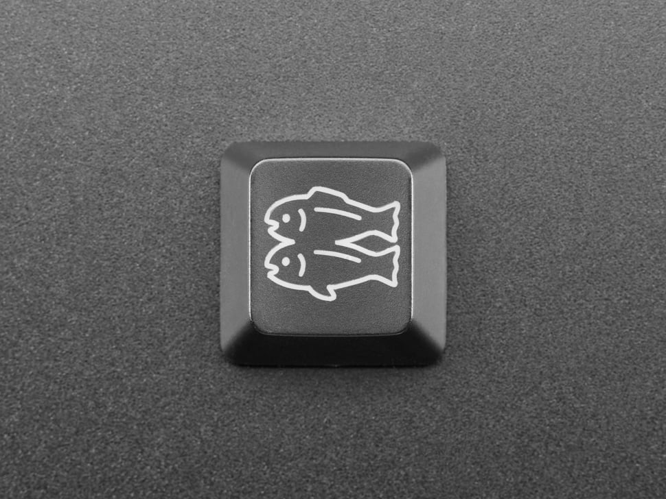 Etched Glow-Through Keycap with Glitch Logo