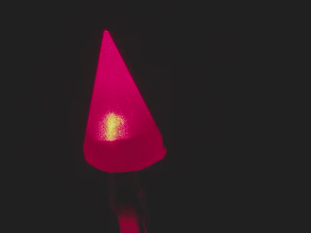 Video of a red spike LED.