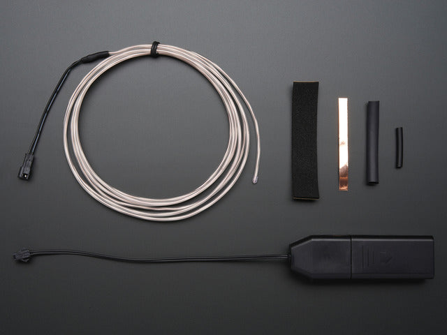 EL wire starter pack - White 2.5 meter (8.2 ft)