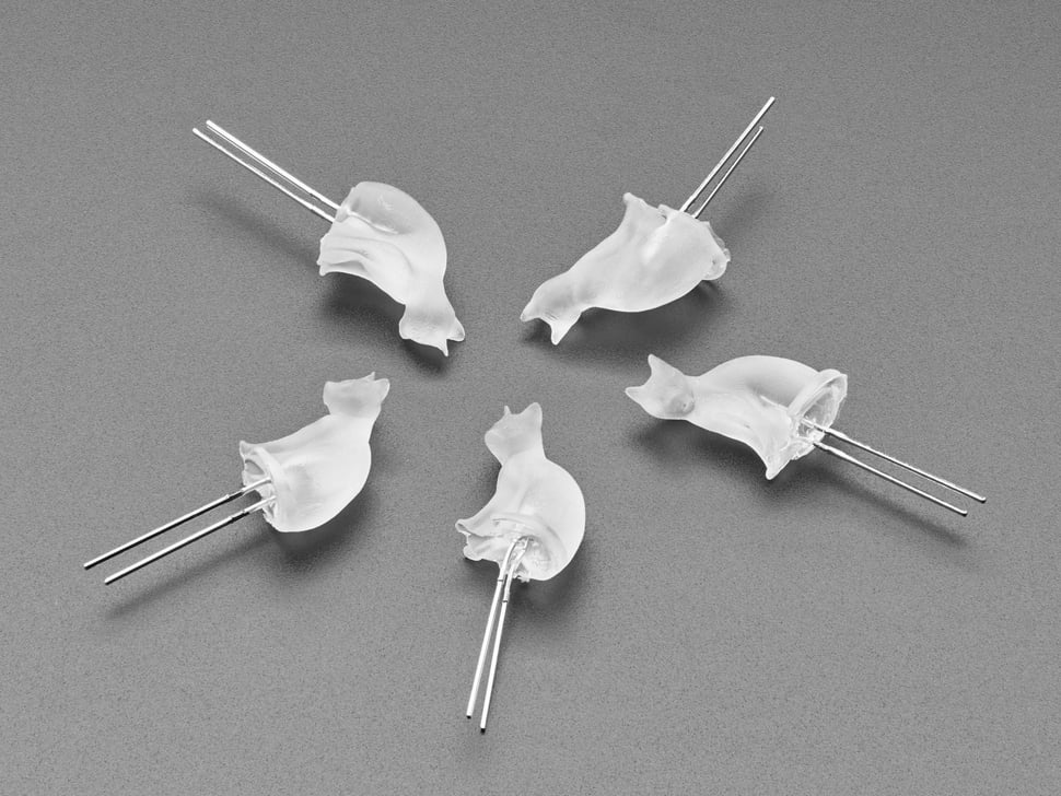 dLUX-dLITE Cool White Kitty Shape LEDs 5 Pack by Unexpected Labs