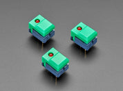 Step Switch with LED - Three Pack of Green with Red LED - PB86