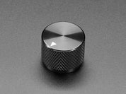Anodized Aluminum Machined Knob - Black - 20mm Diameter