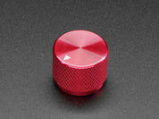 Anodized Aluminum Machined Knob - Red - 20mm Diameter
