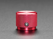 Anodized Aluminum Machined Knob - Red - 20mm Diameter