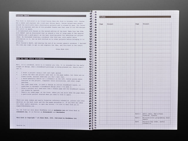 Electronics Notebook from Monk Makes