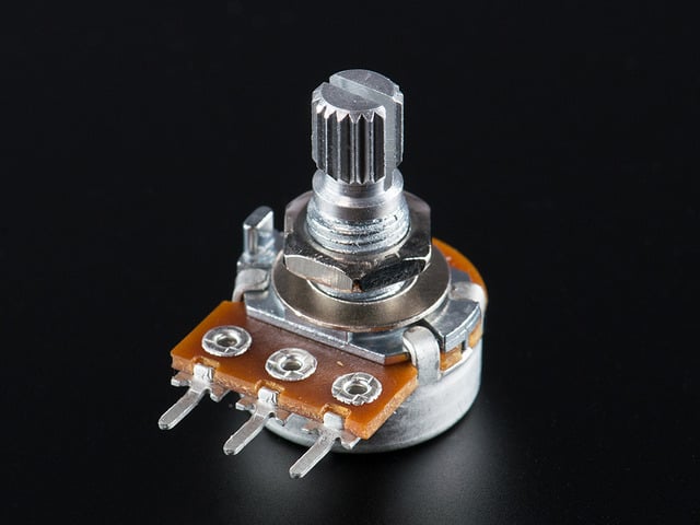 Breadboard Friendly Panel Mount 10K potentiometer linear.