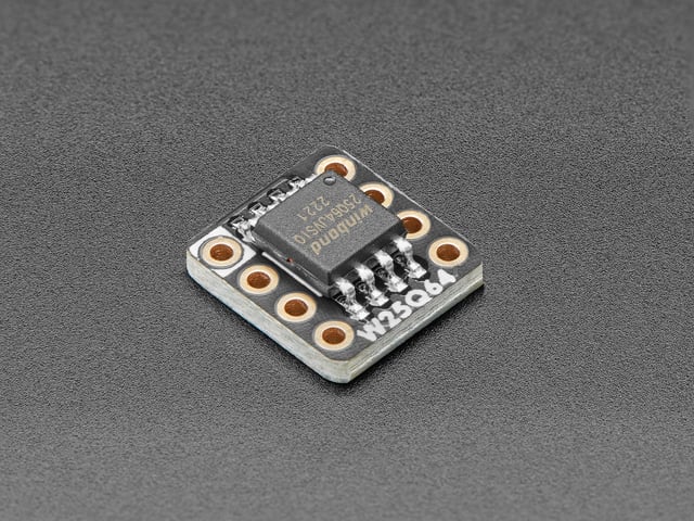 Angled shot of DIP breakout board.