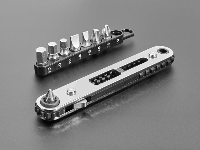 Angled shot of Rubicon 9-Piece Ratchet Wrench Set - Straight Type.