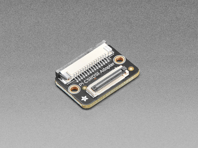 Angled shot of CSI / DSI adapter breakout board.