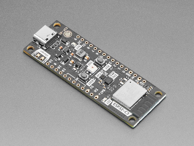 Angled shot of black rectangular dev board.