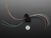 Slip Ring with Flange - 22mm diameter, 6 wires, max 240V @ 2A