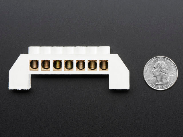Power Distribution Bus - 7 x 6mm diameter solid brass