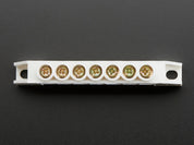 Power Distribution Bus - 7 x 6mm diameter solid brass
