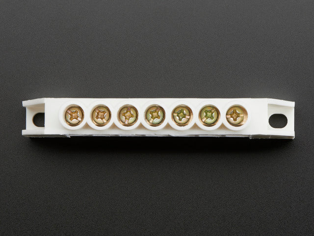 Power Distribution Bus - 7 x 6mm diameter solid brass