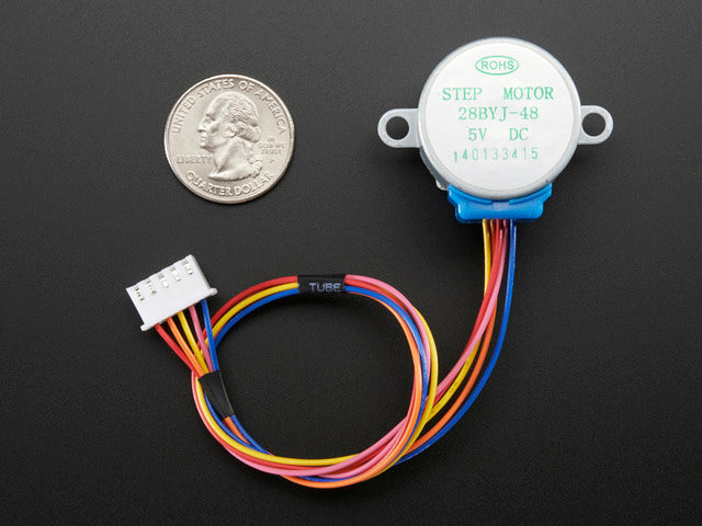 Small Reduction Stepper Motor - 5VDC 32-Step 1/16 Gearing