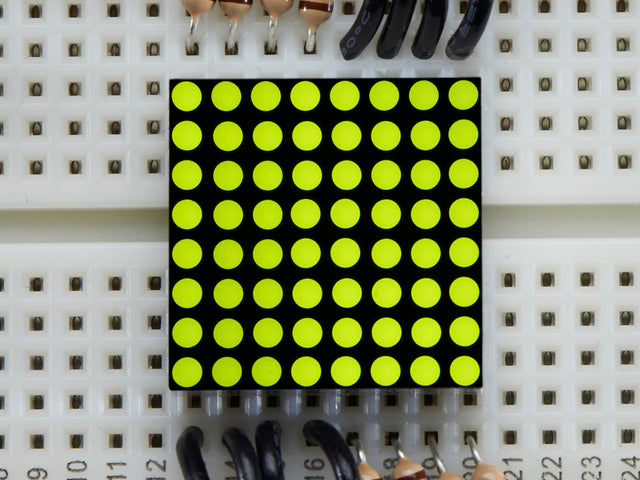 Miniature 8x8 Yellow-Green Led Matrix.