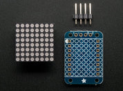 Adafruit Mini 8x8 LED Matrix w/I2C Backpack - Yellow