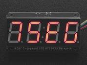 Adafruit 0.56" 4-Digit 7-Segment Display with I2C Backpack - Red