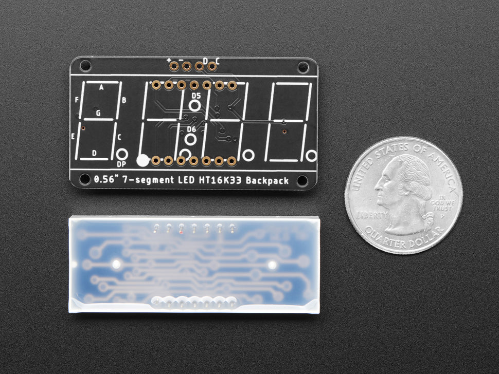 Adafruit 0.56" 4-Digit 7-Segment Display with I2C Backpack - Red