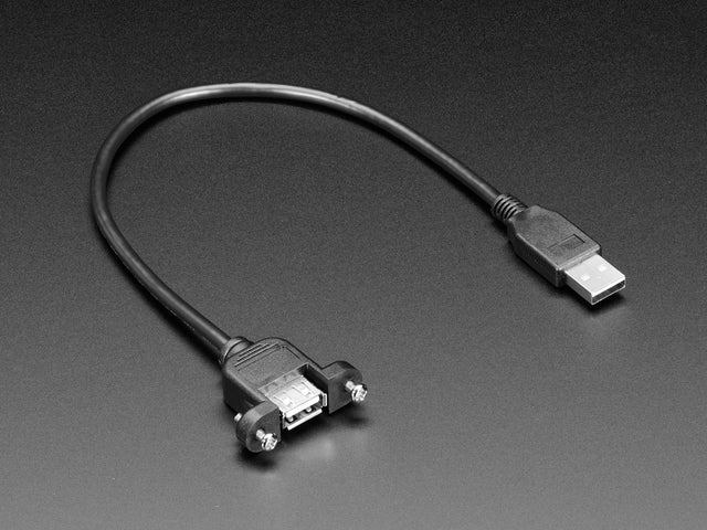 Panel Mount USB Cable - A Male to A Female