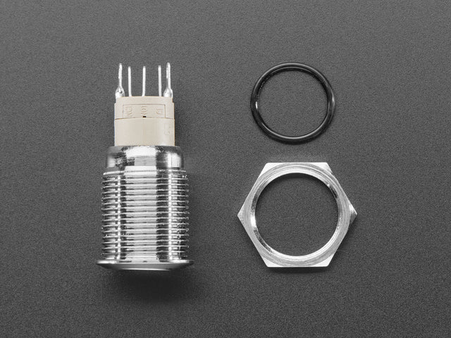 Rugged Metal On/Off Switch with Blue LED Ring