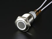 Rugged Metal On/Off Switch with White LED Ring