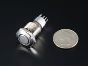 Rugged Metal On/Off Switch with White LED Ring