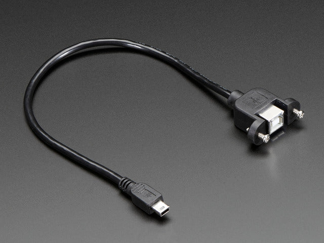 Panel Mount USB Cable - B Female to Mini-B Male