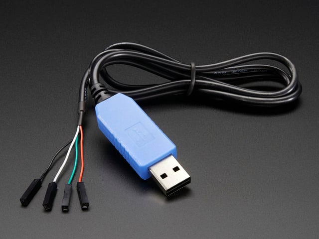 USB to TTL Serial Cable With Type A plug and 4 wire sockets