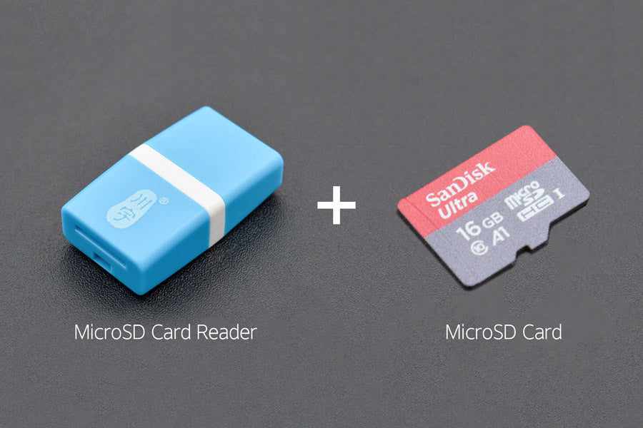 SD/MicroSD Memory Card with Card Reader (16GB Class10 SDHC with Adapter)