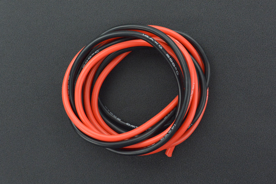 High Temperature Resistant Silicone Wire (14AWG 2.5 mm2 1m Red and Black)