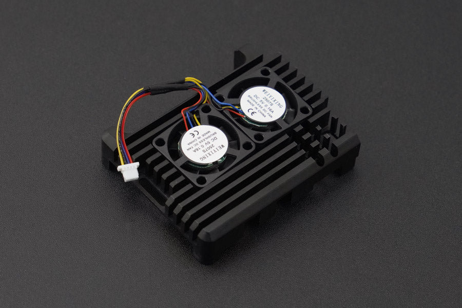 Dual Fans Metal Case for Raspberry Pi 5 Single Board Computer
