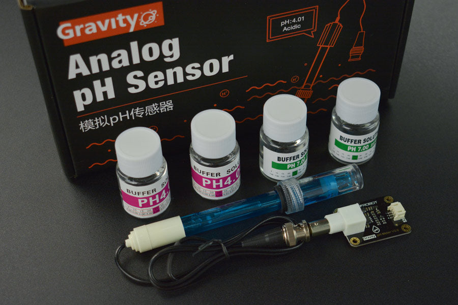 Gravity: Analog pH Sensor/Meter Kit V2 (Arduino and Raspberry Pi and micro:bit Compatible)